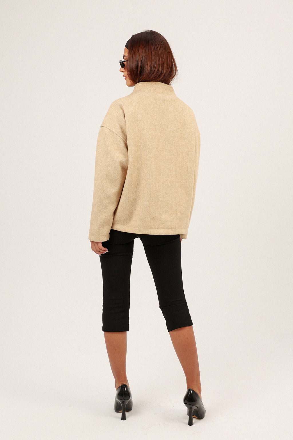 BEIGE ASYMMETRICAL JACKET