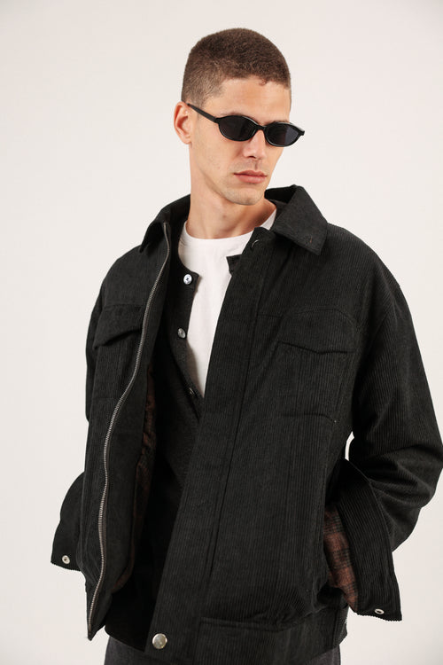 BLACK CORDUROY JACKET