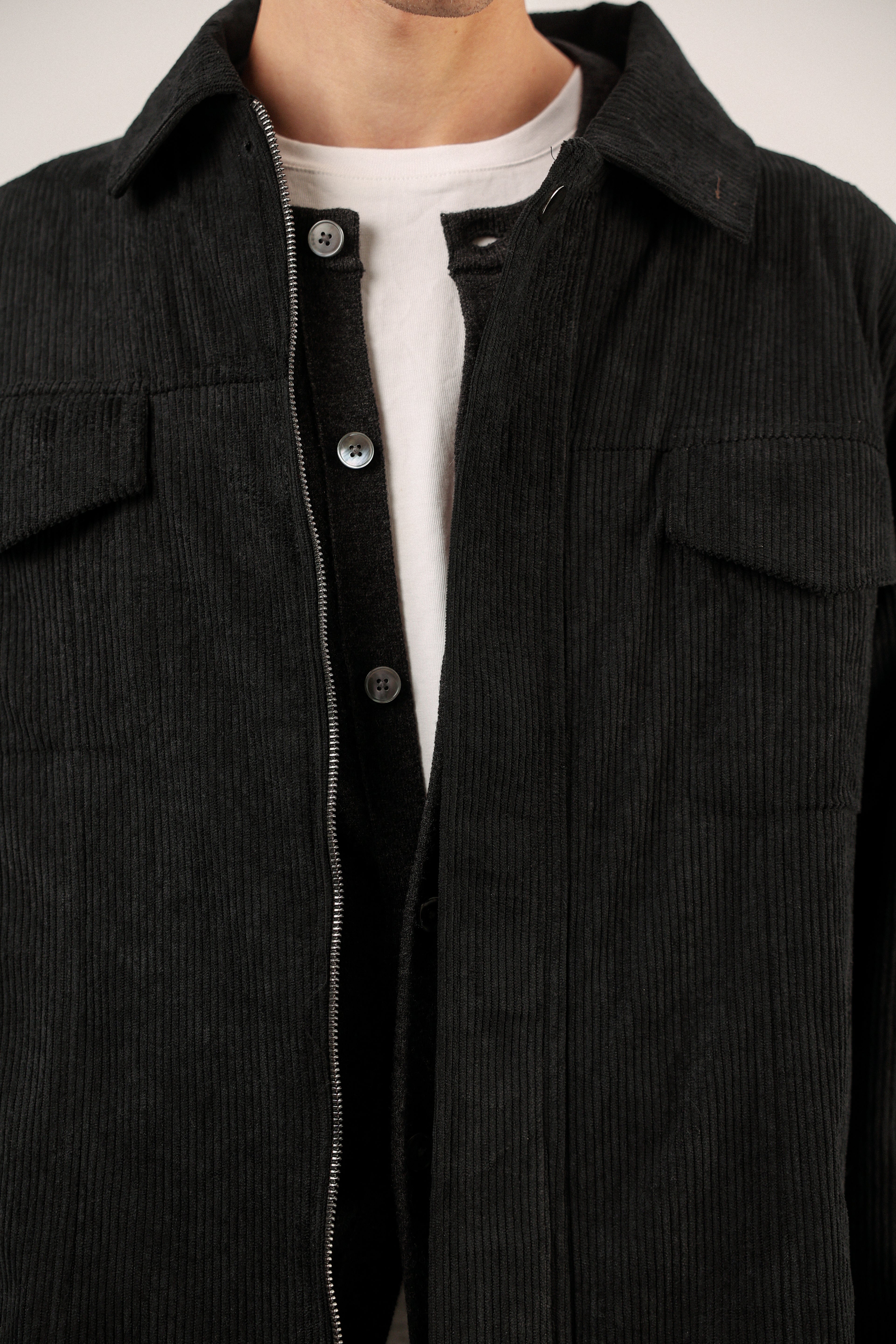 BLACK CORDUROY JACKET
