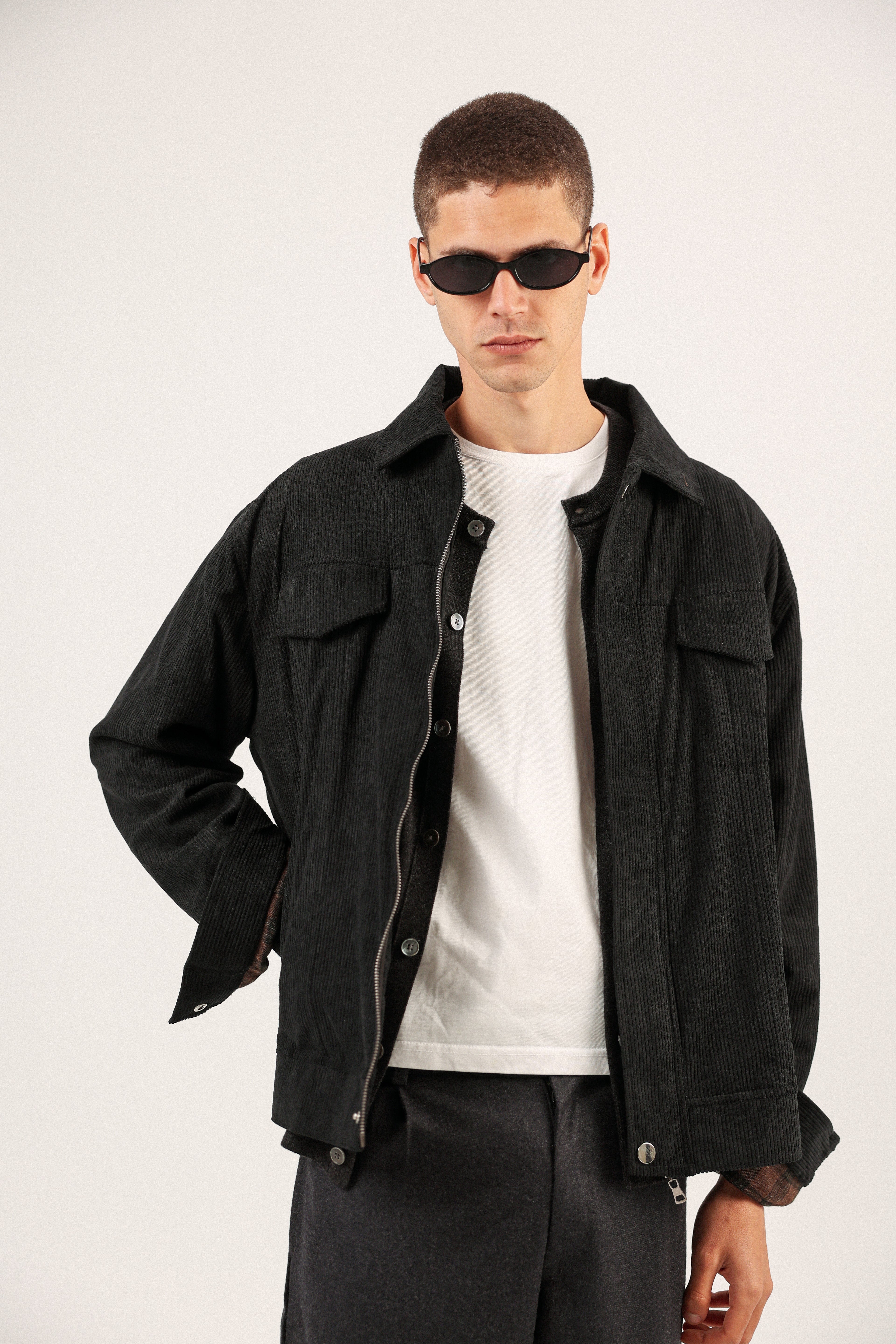 BLACK CORDUROY JACKET